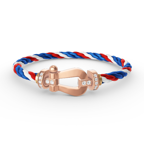 [Vellora Opalyn]FORCE LARGE HORSESHOE HALF DIAMOND BRACELET ROSE GOLD