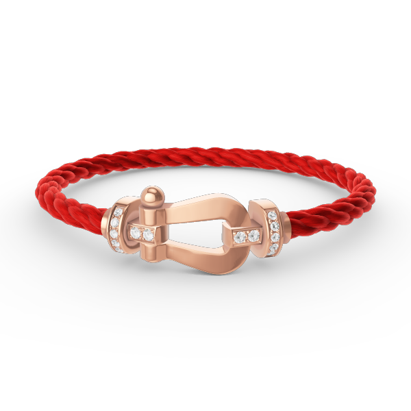 [Vellora Opalyn]FORCE LARGE HORSESHOE HALF DIAMOND BRACELET ROSE GOLD