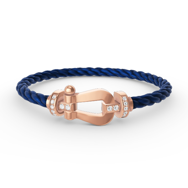 [Vellora Opalyn]FORCE LARGE HORSESHOE HALF DIAMOND BRACELET ROSE GOLD