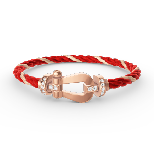 [Vellora Opalyn]FORCE LARGE HORSESHOE HALF DIAMOND BRACELET ROSE GOLD
