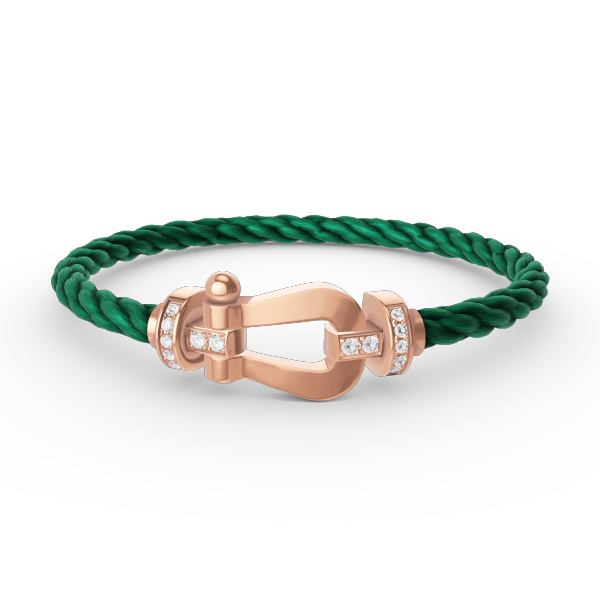 [Vellora Opalyn]FORCE LARGE HORSESHOE HALF DIAMOND BRACELET ROSE GOLD