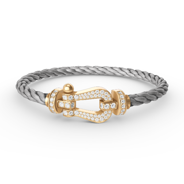 [Vellora Opalyn]FORCE LARGE HORSESHOE FULL DIAMOND BRACELET GOLD