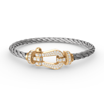 [Vellora Opalyn]FORCE LARGE HORSESHOE FULL DIAMOND BRACELET GOLD