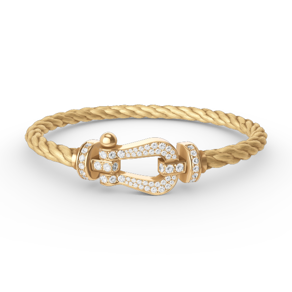[Vellora Opalyn]FORCE LARGE HORSESHOE FULL DIAMOND BRACELET GOLD
