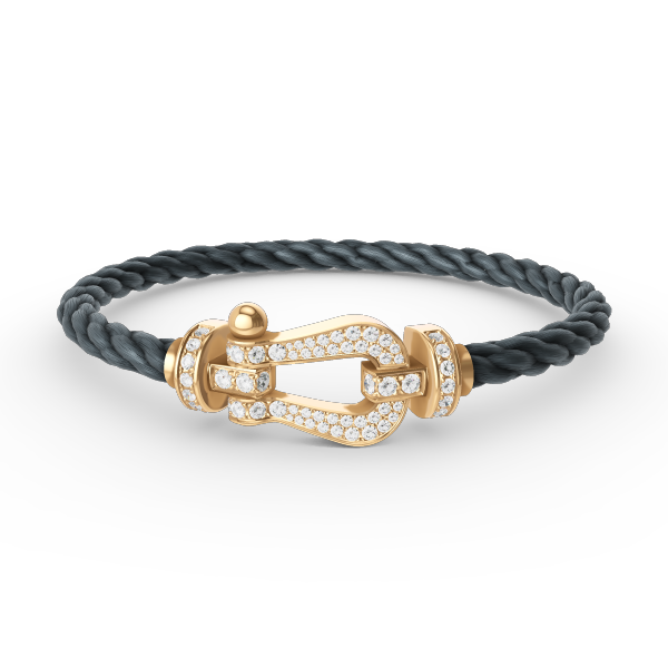 [Vellora Opalyn]FORCE LARGE HORSESHOE FULL DIAMOND BRACELET GOLD