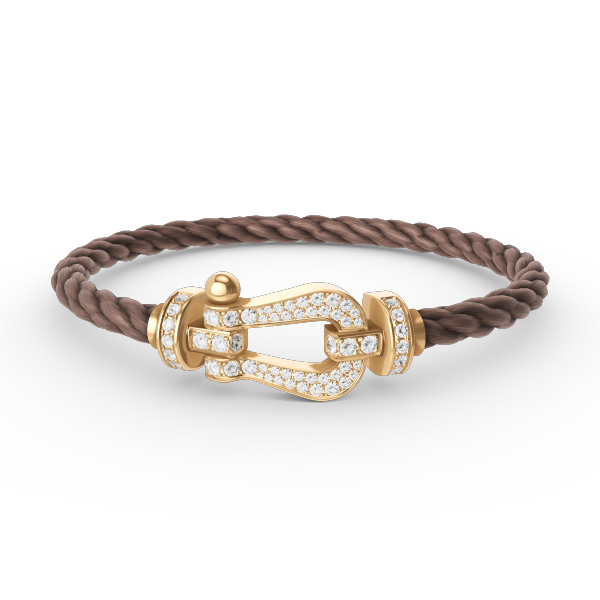 [Vellora Opalyn]FORCE LARGE HORSESHOE FULL DIAMOND BRACELET GOLD