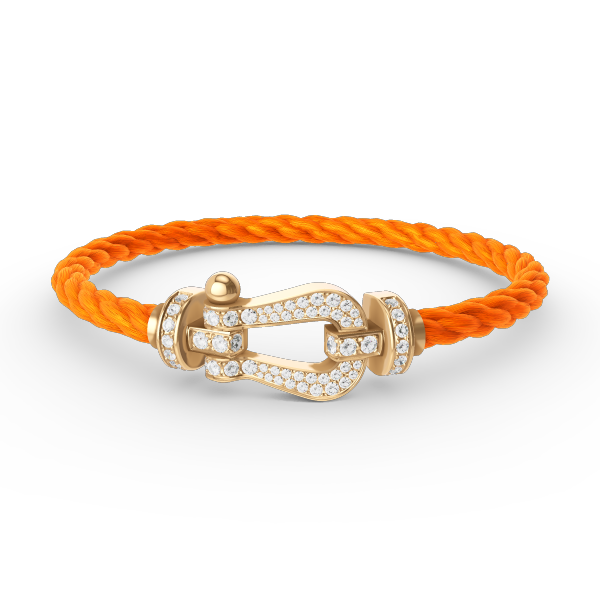 [Vellora Opalyn]FORCE LARGE HORSESHOE FULL DIAMOND BRACELET GOLD