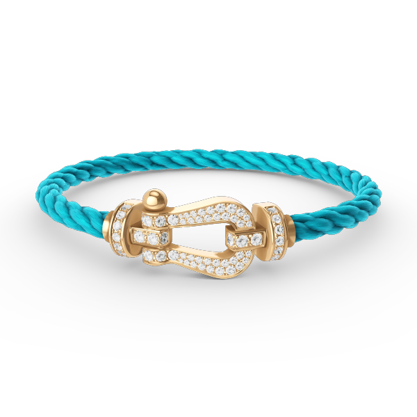 [Vellora Opalyn]FORCE LARGE HORSESHOE FULL DIAMOND BRACELET GOLD