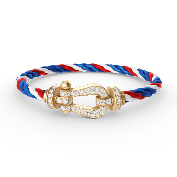 [Vellora Opalyn]FORCE LARGE HORSESHOE FULL DIAMOND BRACELET GOLD