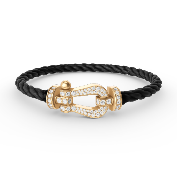 [Vellora Opalyn]FORCE LARGE HORSESHOE FULL DIAMOND BRACELET GOLD