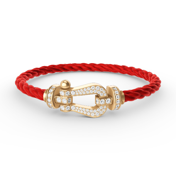 [Vellora Opalyn]FORCE LARGE HORSESHOE FULL DIAMOND BRACELET GOLD