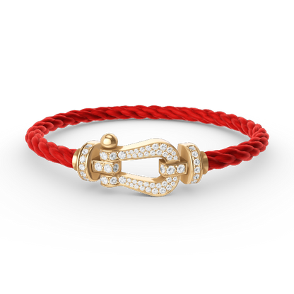 [Vellora Opalyn]FORCE LARGE HORSESHOE FULL DIAMOND BRACELET GOLD