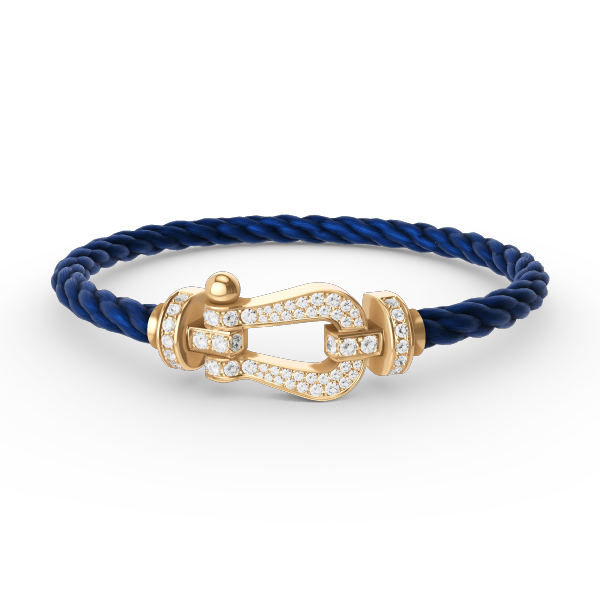 [Vellora Opalyn]FORCE LARGE HORSESHOE FULL DIAMOND BRACELET GOLD