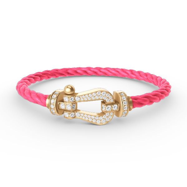 [Vellora Opalyn]FORCE LARGE HORSESHOE FULL DIAMOND BRACELET GOLD