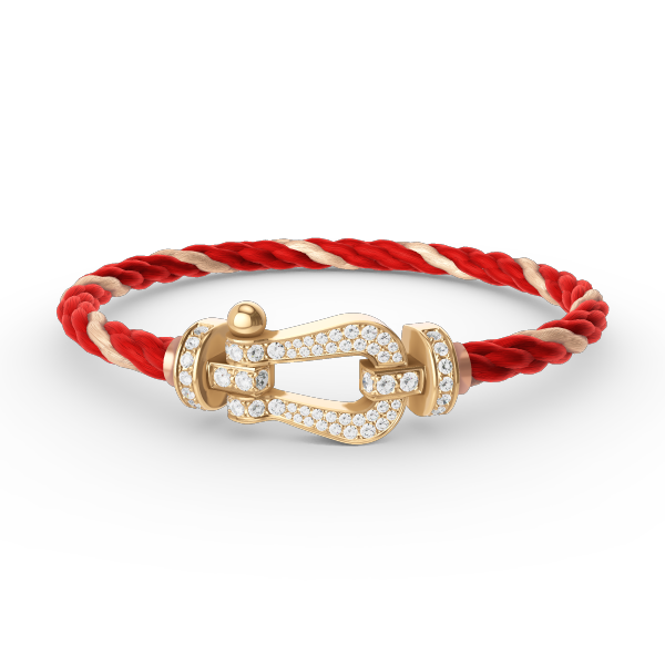 [Vellora Opalyn]FORCE LARGE HORSESHOE FULL DIAMOND BRACELET GOLD