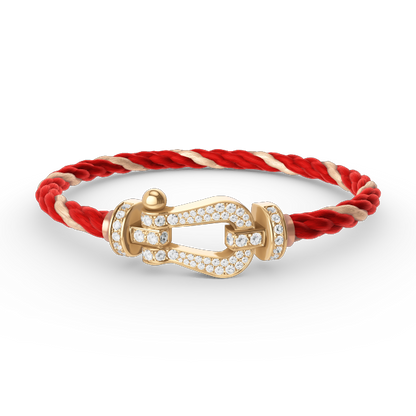 [Vellora Opalyn]FORCE LARGE HORSESHOE FULL DIAMOND BRACELET GOLD