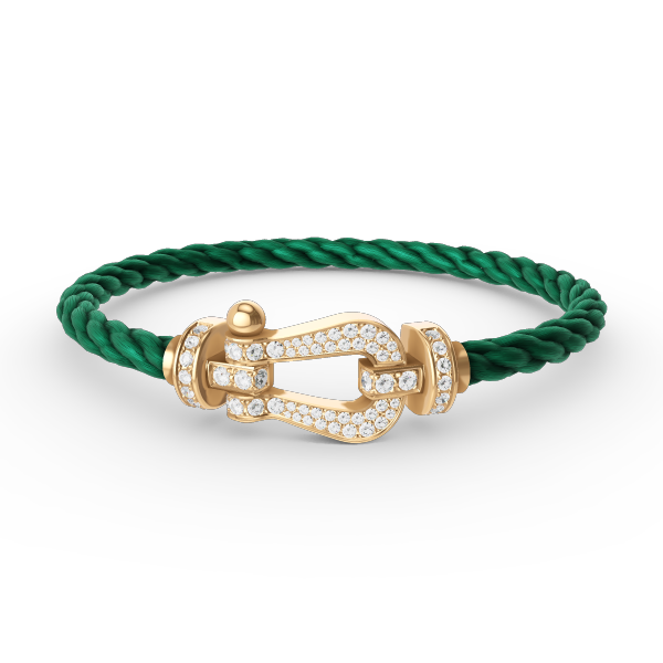 [Vellora Opalyn]FORCE LARGE HORSESHOE FULL DIAMOND BRACELET GOLD