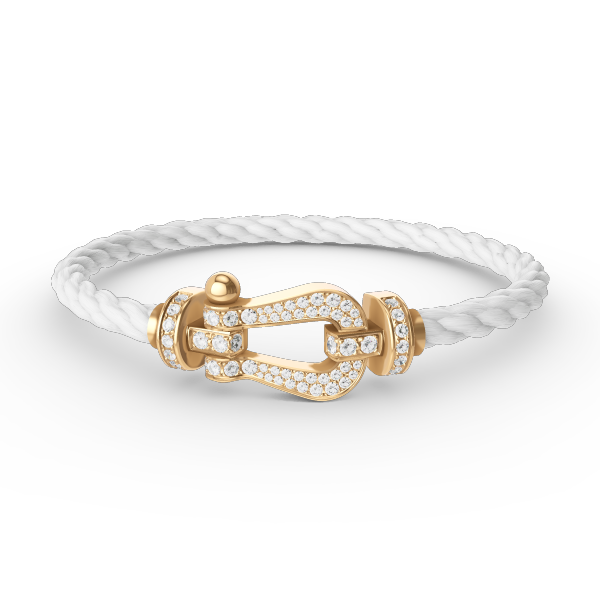 [Vellora Opalyn]FORCE LARGE HORSESHOE FULL DIAMOND BRACELET GOLD