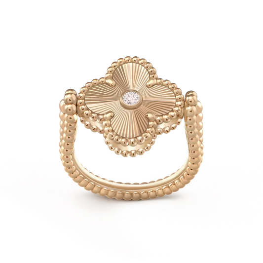 [Vellora Opalyn] CLOVER RIVERSIBLE ROSE GOLD RING