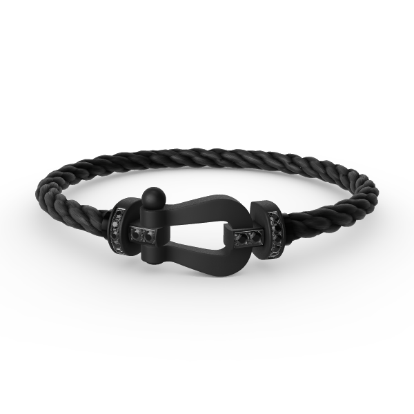 [Vellora Opalyn] FORCE LARGE SERIES HORSESHOE BLACK SAMURAI BRACELET