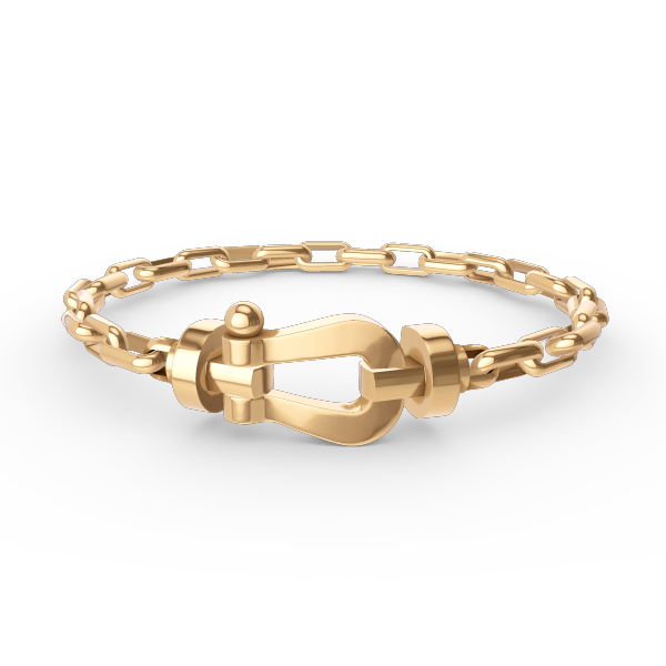 [Vellora Opalyn]FORCE LARGE HORSESHOE CLASP  METAL BRACELET