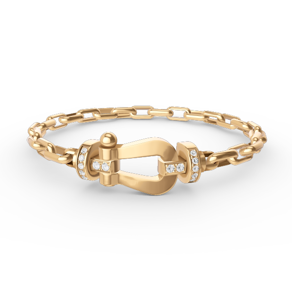 [Vellora Opalyn]FORCE LARGE HORSESHOE CLASP  METAL BRACELET