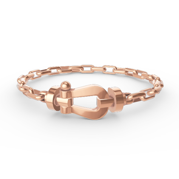 [Vellora Opalyn]FORCE LARGE HORSESHOE CLASP  METAL BRACELET