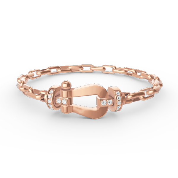 [Vellora Opalyn]FORCE LARGE HORSESHOE CLASP  METAL BRACELET