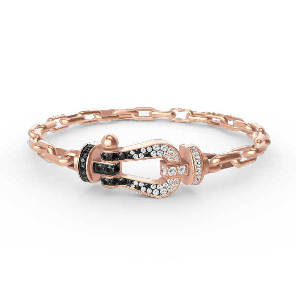 [Vellora Opalyn]FORCE LARGE HORSESHOE CLASP  METAL BRACELET