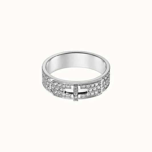 [Vellora Opalyn]KELLY SILVER DIAMOND RING