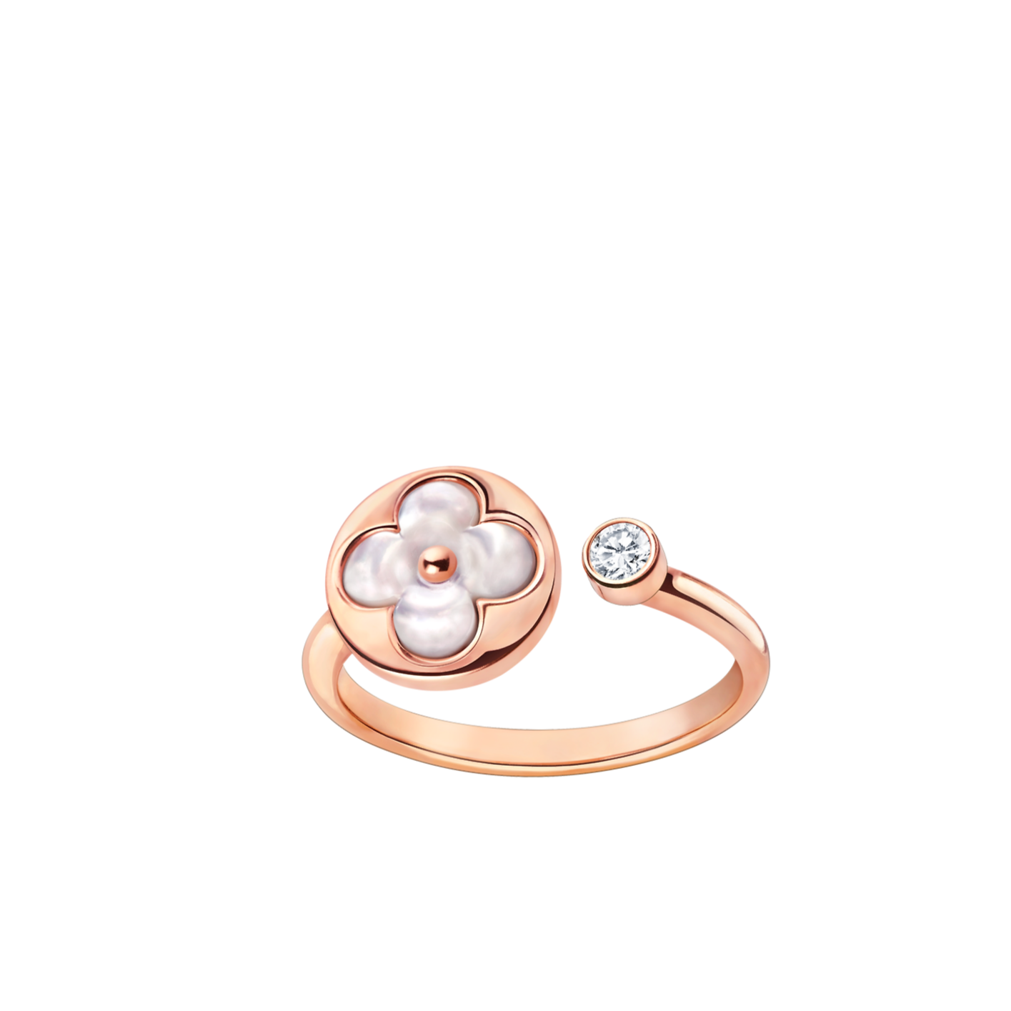 [Vellora Opalyn]SUN 1 DIAMOND PINK MOP RING