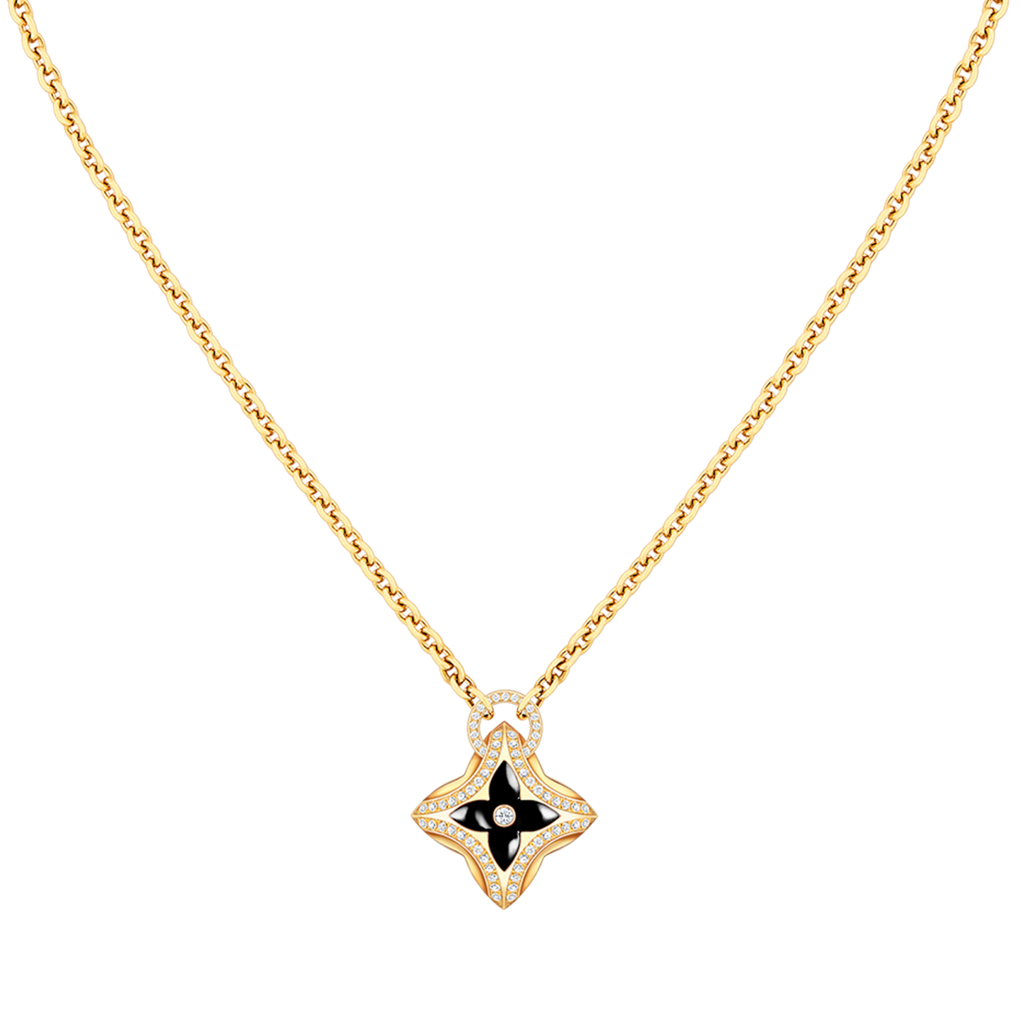 [Vellora Opalyn]STAR PEDANT PINK GOLD DIAMOND NECKLACE