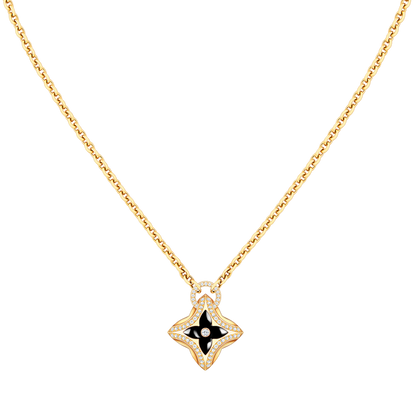 [Vellora Opalyn]STAR PEDANT PINK GOLD DIAMOND NECKLACE