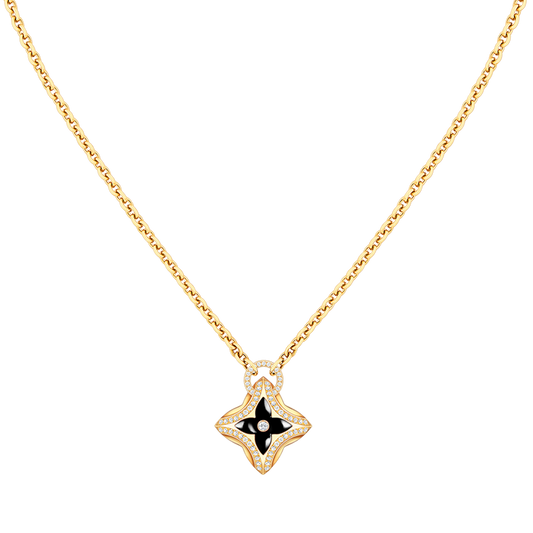 [Vellora Opalyn]STAR PEDANT PINK GOLD DIAMOND NECKLACE