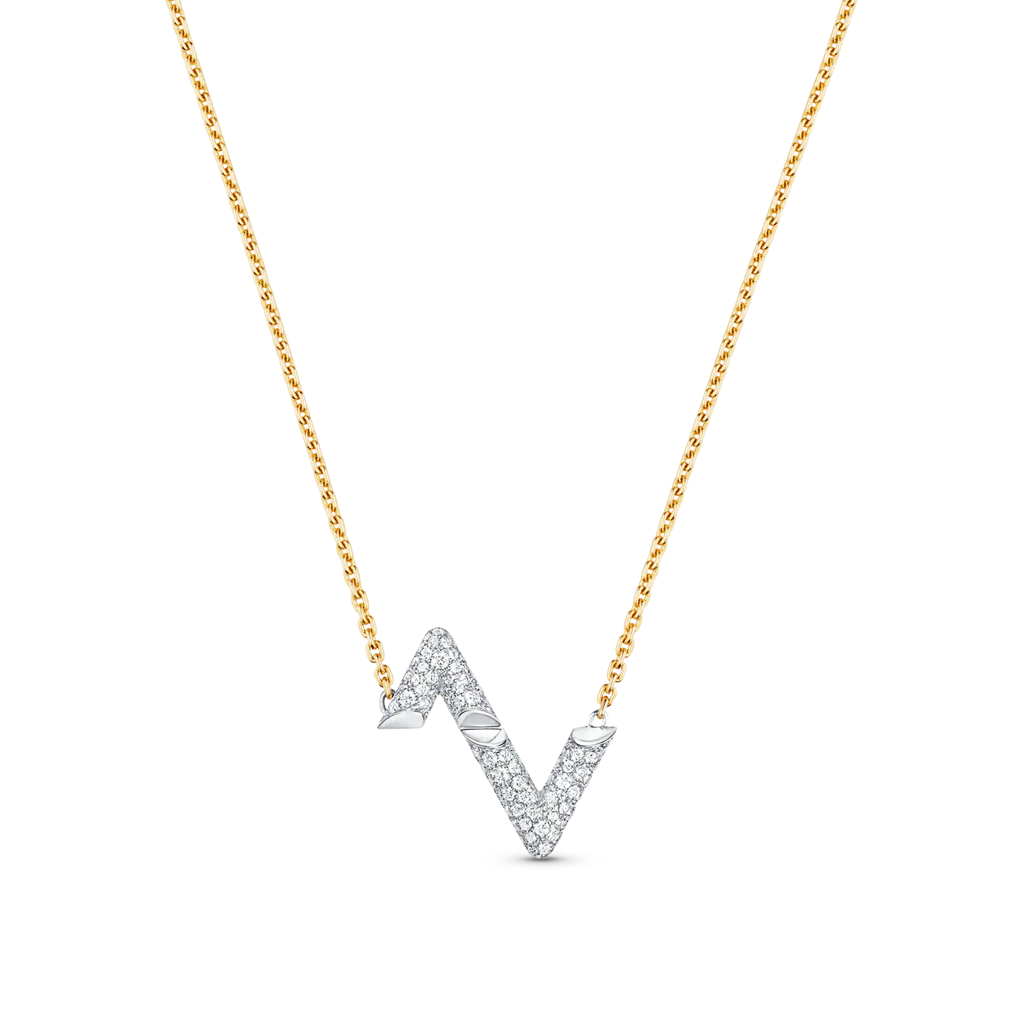 [Vellora Opalyn]VOLT SILVER DIAMOND PEDANT NECKLACE