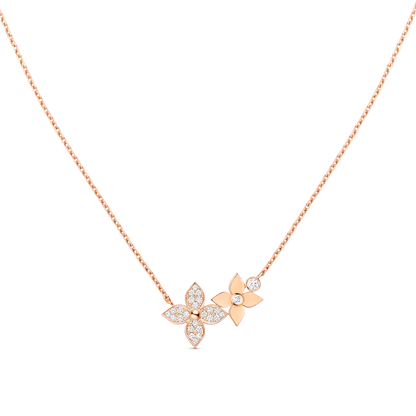 [Vellora Opalyn]STAR BLOSSOM NECKLACE PINK GOLD DIAMONDS