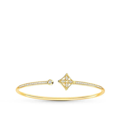 [Vellora Opalyn]IDYLLE GOLD OPEN BRACELET DIAMOND PAVED