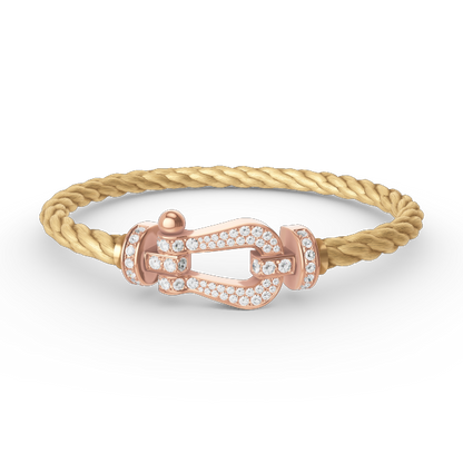 [Vellora Opalyn]FORCE LARGE HORSESHOE FULL DIAMOND BRACELET ROSE GOLD