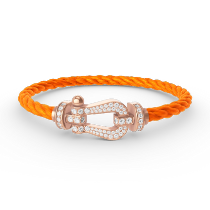 [Vellora Opalyn]FORCE LARGE HORSESHOE FULL DIAMOND BRACELET ROSE GOLD