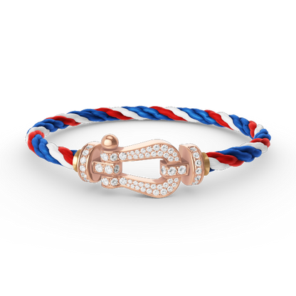 [Vellora Opalyn]FORCE LARGE HORSESHOE FULL DIAMOND BRACELET ROSE GOLD