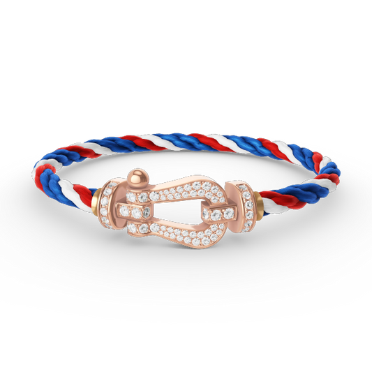 [Vellora Opalyn]FORCE LARGE HORSESHOE FULL DIAMOND BRACELET ROSE GOLD