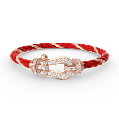 [Vellora Opalyn]FORCE LARGE HORSESHOE FULL DIAMOND BRACELET ROSE GOLD
