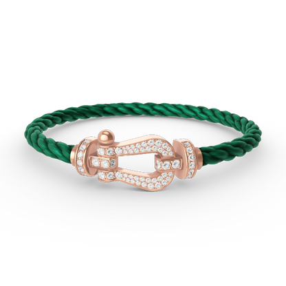 [Vellora Opalyn]FORCE LARGE HORSESHOE FULL DIAMOND BRACELET ROSE GOLD