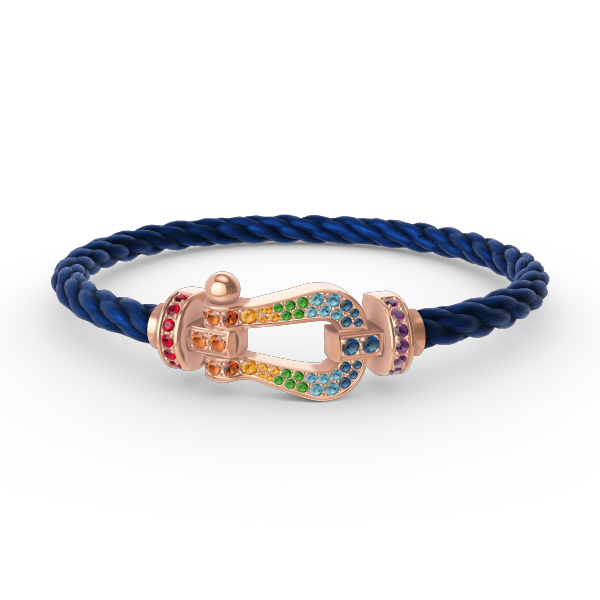 [Vellora Opalyn]FORCE LARGE HORSESHOE  COLORED DIAMOND BRACELET ROSE GOLD