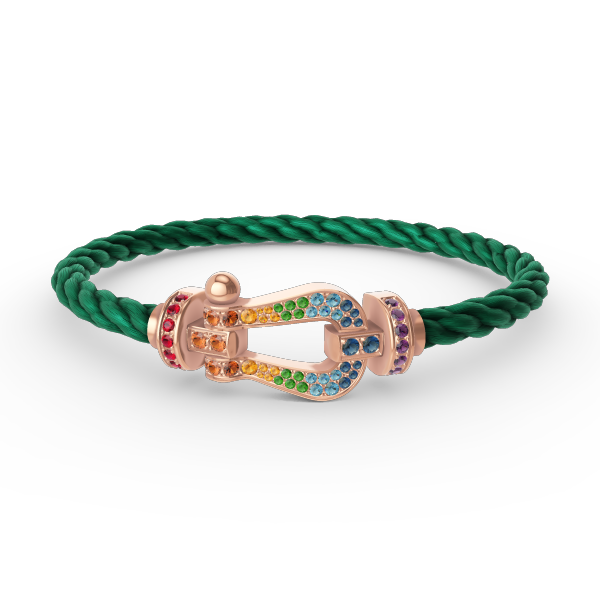 [Vellora Opalyn]FORCE LARGE HORSESHOE  COLORED DIAMOND BRACELET ROSE GOLD