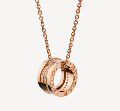 [Vellora Opalyn]ZERO 1 PINK GOLD DIAMOND NECKLACE