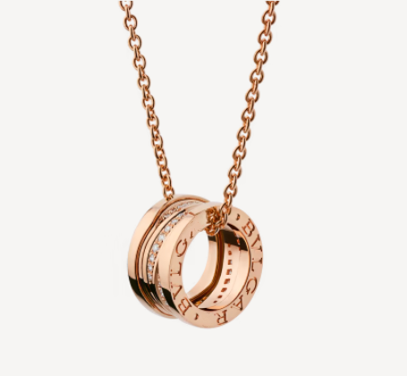 [Vellora Opalyn]ZERO 1 PINK GOLD DIAMOND NECKLACE