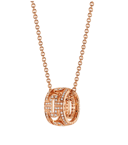 [Vellora Opalyn]PARENTESI NECKLACE PINK GOLD DIAMOND