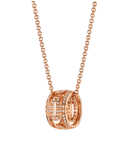 [Vellora Opalyn]PARENTESI NECKLACE PINK GOLD DIAMOND