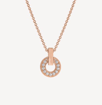 [Vellora Opalyn]GARI NECKLACE PINK GOLD DIAMOND